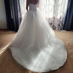 Mori Lee White Tulle Wedding Dress